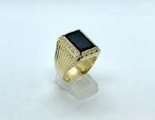 Ring zwarte steen Ring zwarte steen